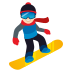 🏂🏻 snowboarder: light skin tone display on JoyPixels